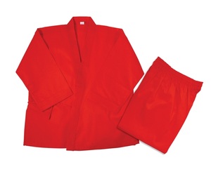 Kimono rouge WKF approuvé équipement d'entraînement de karaté Gi uniforme rouge blanc ceinture OEM unisexe PK Poly coton EVI980 - Product Image 2