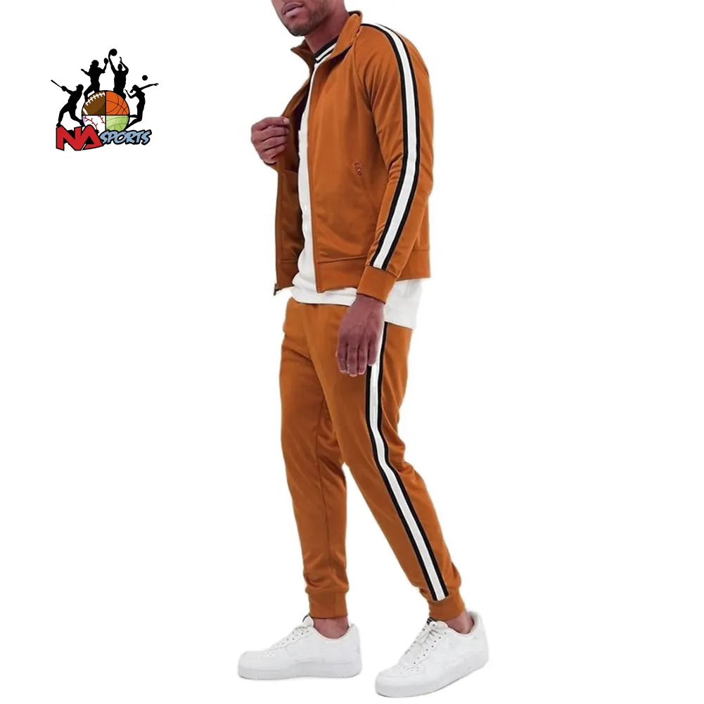 Herren Jogger 2-teiliges Set Herbst Langarm tragen Reiß verschluss Sweatshirt Hosen Sets Sporta nzug Trainings anzug Reiß verschluss Trainings anzüge