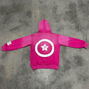 Wholesale Factory Price OEM Services Streetwear Jogger Print Two Piece Zip <b>Hoodie</b> Wide Leg 100% Polyester Tracksuit Sets - Product Image 3