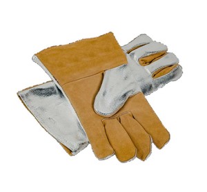Guantes de Protección Extendidos para Antebrazo, Aluminizados, con Costuras de Kevlar, Palma de Cuero Dividido, Protección Contra Calor Radiante, Venta al por Mayor para EE. UU. y Europa - Product Image 2