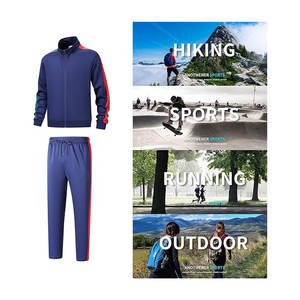 ชุดวอร์ม2ชิ้นสำหรับฤดูหนาวที่ทันสมัยที่สุดชุดวอร์มผ้าฝ้ายหนากับกางเกงวอร์มวิ่งแบบมีสไตล์ชุดกีฬาสองชิ้น - Product Image 5