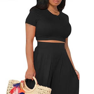 Ensemble de survêtement d'hiver décontracté pour femmes personnalisé 65% coton 35% polyester sweat à capuche uni Jogger pantalons de survêtement tricot court délavé - Product Image 6