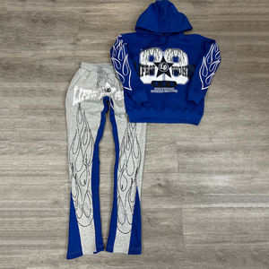 Venta al por mayor de ropa deportiva informal con impresión personalizada de gran tamaño Puff diseño Panel de pantalones ecológicos de talla grande de invierno - Product Image 1