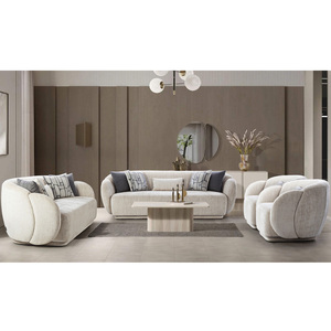 Sofá de Tela de 2 Plazas Lyon de Lujo y Calidad Premium, Asientos Duraderos y Elegantes para Sala de Estar y Vestíbulo de Hotel Disponible - Product Image 3