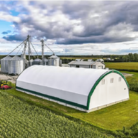 Abri de stockage industriel en PVC Tente robuste mobile de 5000 pieds carrés pour entrepôt, agriculture, toit de conteneur de 40 pieds et garage