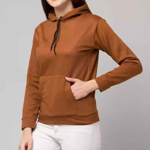 Vente en gros Pull à capuche lourd de meilleure qualité pour femmes Logo personnalisé Streetwear Hiver Techniques teintes unies Top Designable - Product Image 3
