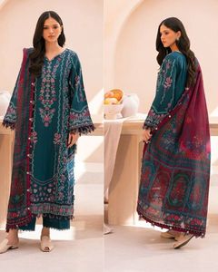 Bộ sưu tập ssumaira rang-e-khizaan cao <span class=keywords><strong>c</strong></span>ấp mùa đông khaddar 3PC Khâu Thêu phù hợp với khăn choàng len và quần nhuộm - Product Image 6