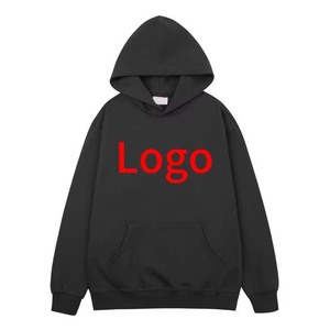 Sweat-shirts à capuche pour hommes, coupe oversize, épaules tombantes, logo personnalisé brodé, 100% polyester polaire respirant, en promotion - Product Image 2