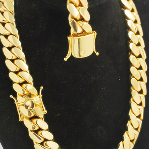 Collar de Lujo y Estilo Hip Hop, Cadena Cubana Súper Grande, Cadena de Eslabones Cubanos Miami - Product Image 5