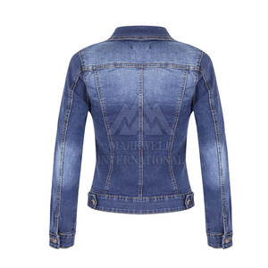 Chaqueta Vaquera para Mujer, Nueva Llegada, Personalizada, Ajustada, de Manga Larga, para Invierno - Product Image 3