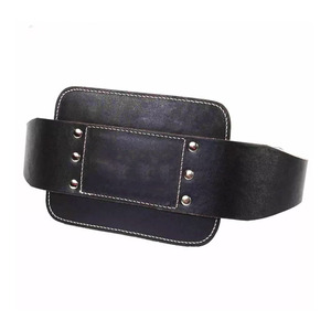 Cinturón de Cuero de Primera Calidad para Dominadas, Flexiones y Entrenamiento de Fuerza con Pesas, Ajustable, con Cadena de Acero Resistente - Product Image 1