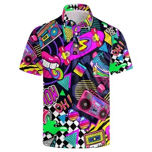 100% Polyester <b>Men</b> Comfortable Full Sublimation Polo <b>Shirts</b> <b>Summer</b> Short Sleeve Sport Polo <b>Shirt</b> - Product Image 2
