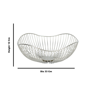 Metal Silver <b>Fruit</b> basket/Bowl for serving ware for Vegetables and fruits <b>storage</b> organizer basket for kitchen and home usage - Product Image 4