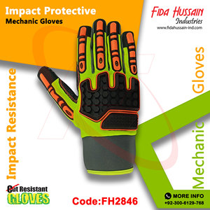 Gants de mécanicien de protection contre les chocs en cuir synthétique de haute qualité pour un usage quotidien 2024 gants en cuir en gros du Pakistan - Product Image 2