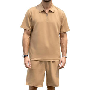 Polos et short de conception personnalisée avec logo brodé sur mesure T-shirts et short d'uniforme pour hommes de grande taille - Product Image 1