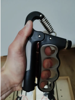Entraîneur de force de préhension Résistance réglable 11-220Lbs/5-99Kg Comptage antidérapant Renforceur de main Pince Récupération de la construction musculaire