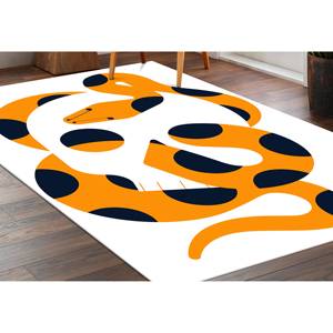 Snake <b>Skull</b> Modern Rug: Non-Slip Accent <b>Decor</b>,Nonwoven Thin Rug - Product Image 2