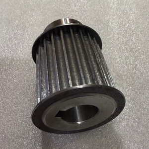 พูลเลย์ไทม์มิ่งขนาด 22T 8M ความกว้างสายพาน 50 มม. วัสดุเหล็ก ความกว้างสายพาน 40 มม. พร้อมหน้าแปลนเคลือบดำ EN8 - Product Image 4