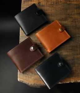 Cartera plegable corta abierta de piel auténtica de diseñador al por mayor, cartera delgada con bloqueo RFID con logotipo personalizado, OEM, venta al por mayor - Product Image 6