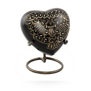 Decorative Cremation Urn Maple Leaf Engraved Design Heart Keepsake <b>Baby</b> Ashes Urn <b>Memorial</b> Ashes Urn With Protective <b>Box</b> - Product Image 6