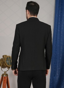 เสื้อเบลเซอร์สีดำคุณภาพดีสำหรับงานปาร์ตี้ของผู้ชาย เหมาะสำหรับเจ้าบ่าว เพื่อนเจ้าบ่าว พิธีต่างๆ และงานเลี้ยงตอนเย็น มีจำหน่ายในราคาโรงงาน - Product Image 3