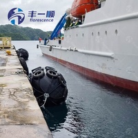 Ailes en caoutchouc pneumatiques résistantes de Yokohama d'amortisseur de Florescence 50kpa 80kpa avec le filet de chaîne de pneu