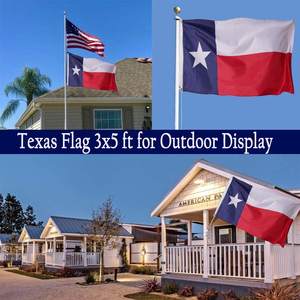 Drapeau du Texas USA TOP FLAGSINC 5x8 580g, drapeau extérieur robuste en nylon Oxford, bandes brodées cousues, enrouleur en toile - Product Image 5