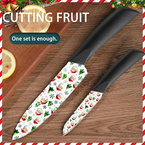 Couteaux de chef japonais en céramique de haute qualité populaires, ensemble de 3, manche en plastique, cuisine à domicile, préparation des aliments, vente chaude, livraison rapide - Product Image 4