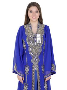 Modest Dress Trends Butterfly Sleeve Full Length <b>Kaftan</b> Style <b>Long</b> Abaya Traditional Islamic Robes and Embroidered Abayas - Product Image 4