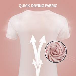 Vêtements de sport, t-shirts à col rond pour femmes, logo personnalisé, t-shirts à col rond pour femmes, respirants, fournisseur direct B2B pour les détaillants - Product Image 3