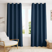 Vente en gros de rideaux en tissu fleurs pures et fraîches pour chambre à coucher salon rideaux de fenêtre avec œillets rideau Style Offre Spéciale AUS