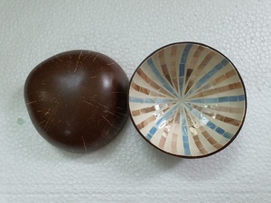 Ensembles de vaisselle nouveau Design peint feuille bols écologiques de haute qualité vente en gros bol à noix de coco pour la cuisine du Vietnam - Product Image 4