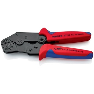 KNIPEX Industrial Grade Steel Short-Design Wire Crimpers 195mm Length 0.1-1.5mm (AWG 27-16) <b>Black</b> Oxide Finish - Product Image 4