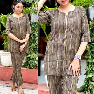 Ropa de dormir India informal para niñas y mujeres, ropa de dormir, traje de noche de algodón suelto con estampado Floral rojo para mujeres - Product Image 4