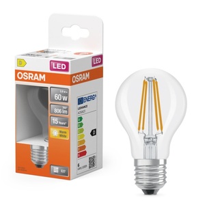 Lámpara LED de cristal estándar transparente Retrofit 5.9W 2700K 806Lm (Osram 467912) - Product Image 2