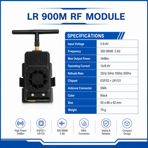 โมดูลส่งสัญญาณ RF แบบคู่ 2.4G FPV สำหรับโดรน RC และเครื่องบินบังคับวิทยุแบบปีกตรึง ระยะไกล - Product Image 3