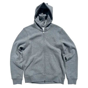 Sudadera con capucha y cremallera completa fabricante de sudaderas con capucha con cremallera completa con forro de seda de diseño personalizado - Product Image 4