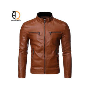 Chaqueta Universitaria de Cuero Genuino con Cuello Alto, Estilo Vintage, Personalizada de Alta Calidad para Hombre - Product Image 6