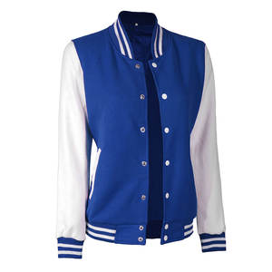 Nuevo diseño a prueba de viento para mujer Varsity Bomber chaqueta precio razonable señoras Varsity chaqueta PU cuero cuello pico cuello uso al aire libre - Product Image 2