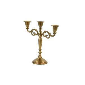 Candelabro de Latón Dorado de 3 Brazos al por Mayor, Portavelas de Metal Hecho a Mano para Decoración del Hogar Única y Decoración de Mesa de Boda - Product Image 6