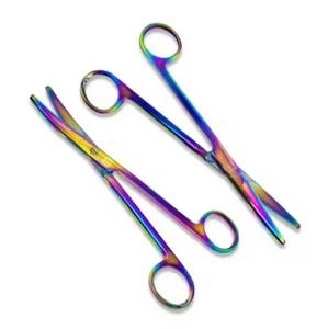 Tijeras de operación Mayo recubiertas de color arcoíris, hoja recta afilada, vendaje quirúrgico, Tijera para sala de operaciones - Product Image 1