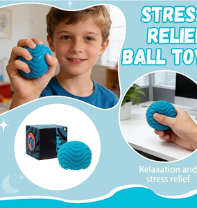 Fuzz Ball <b>Squishy</b> Stress Ball, Anxiety Relief Squeeze Ball for Kids & Adults Ready to Ship Stress Reliever - Product Image 1