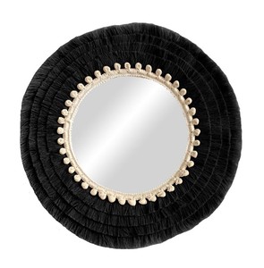 High QualityGrey and Black Cotton <b>Mirror</b>, Boho <b>Mirror</b> Wall Decor Customs Color Accept - Product Image 2