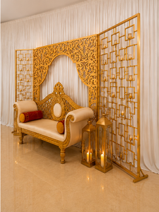 Panel de Velas Decorativo de Moda para Escenario de Recepción, Elegante Configuración de Pared de Velas, Compre un Panel de Pared de Velas Dorado Hecho a Medida para Escenario - Product Image 4