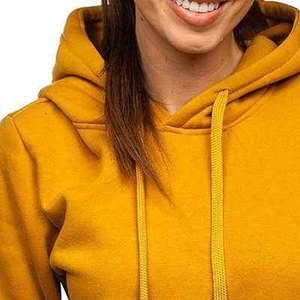 Venta caliente Mujeres Ropa de invierno Sudaderas con capucha de manga larga Mujeres Sudaderas con capucha en color sólido Hecho en Pakistán Sudadera con capucha de gran tamaño de calidad superior - Product Image 3