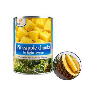 Top Selling Best Quality Competitive Price Vietnam Factory Canned <b>Pineapple</b> Chunks in <b>Light</b> Syrup Packed in A10 Can - Product Image 1