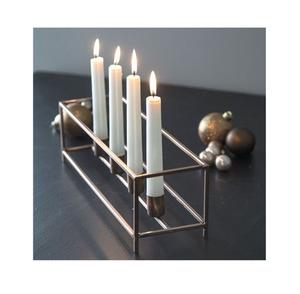 Elegante candelabro de acero niquelado, soporte de forma personalizable de Navidad de buena calidad para el hogar, decoración sencilla para el hogar - Product Image 1