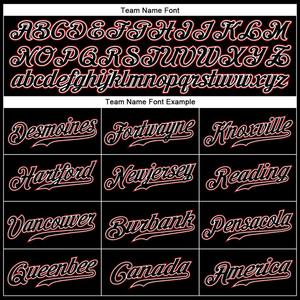 قميص بيسبول أصلي أسود وأحمر مقلم أسود وأبيض مخصص - Product Image 4