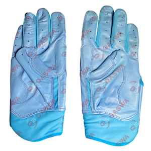 Logo personnalisé Gants de baseball en cuir de vachette taille adulte pour jeunes de couleur bleue Gants souples et durables pour l'entraînement - Product Image 2