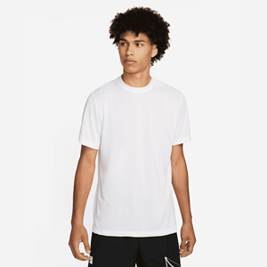 "Camiseta deportiva blanca para hombre: Tejido de Jersey suave, ajuste relajado, 100% poliéster" - Product Image 1